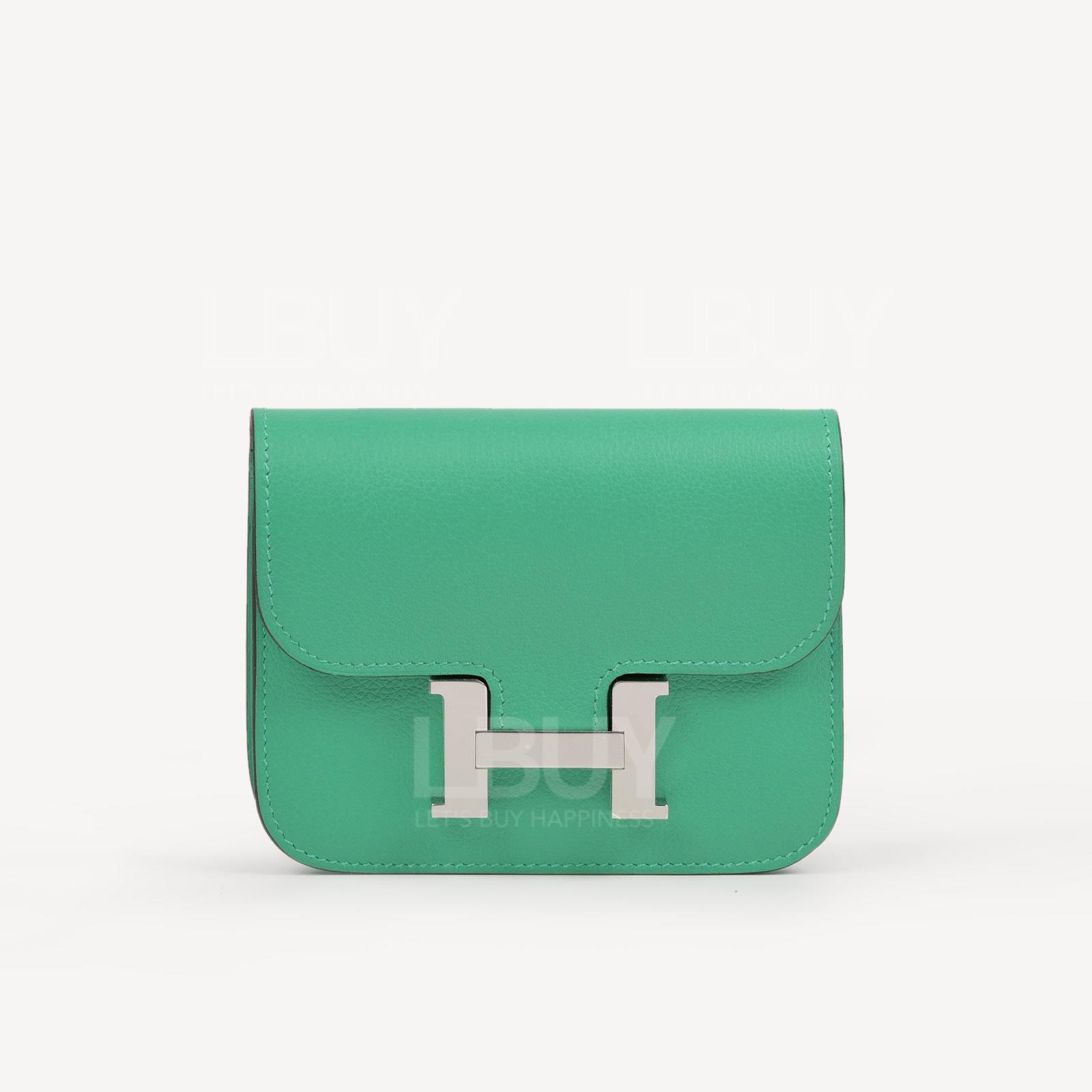 Hermes Constance Slim Wallet phw 新薄荷綠拼藍色