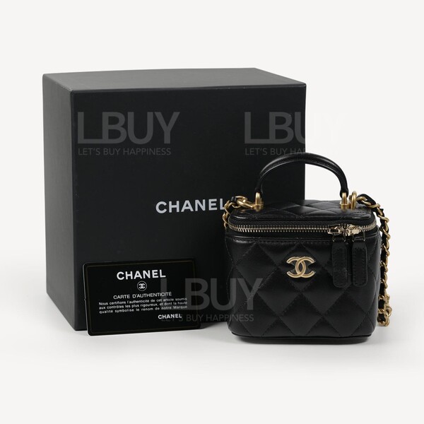 Chanel-Chanel Vanity Case 黑色手挽鏈帶小號化妝盒子AP2198