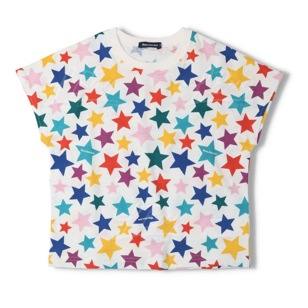 Moujonjon 白色星星Tee (尺碼: 110-140)