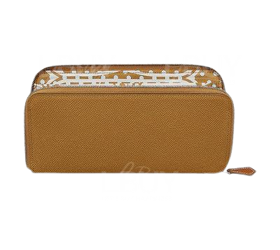 Hermes Silk'In 经典芝麻色长型拉链钱包