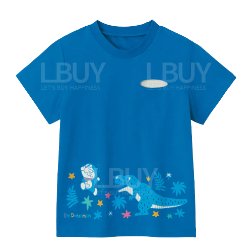 Doraemon Short Sleeve Tee Blue Colour  (Size: 100-130)