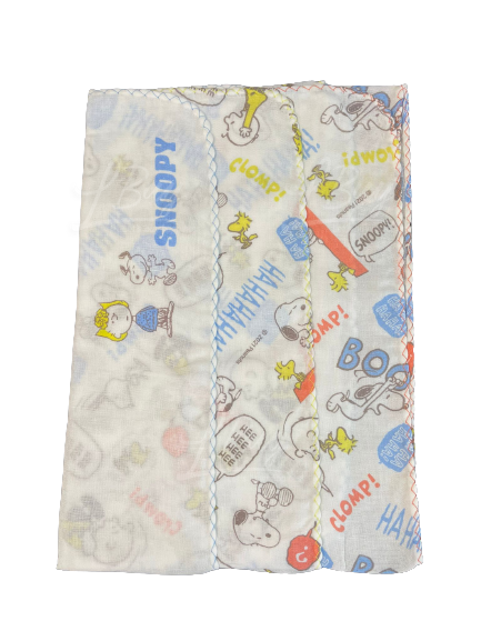 Snoopy 紗浴巾 (3枚入) 32cm x 32cm