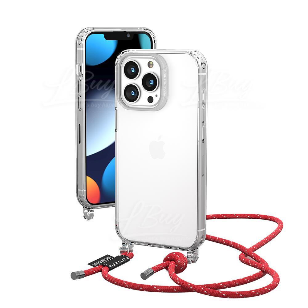 ADVANTA CROSSBODY LANYARD DROP PROOF CASE iPhone13 Pro 6.1 保護殼連斜揹攀岩帶 紅色