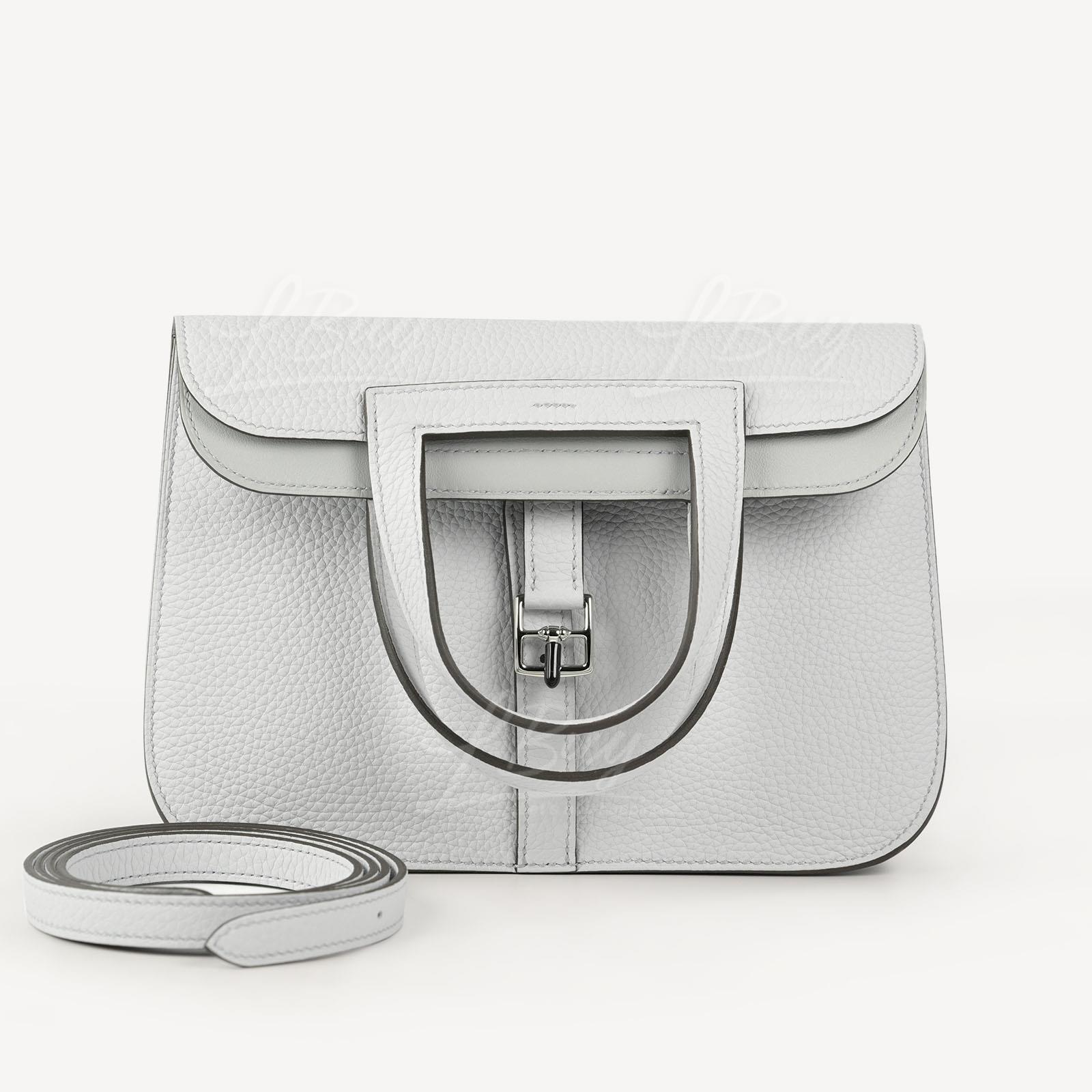 Hermes Halzan 25 Bag Bleu Pale ghw