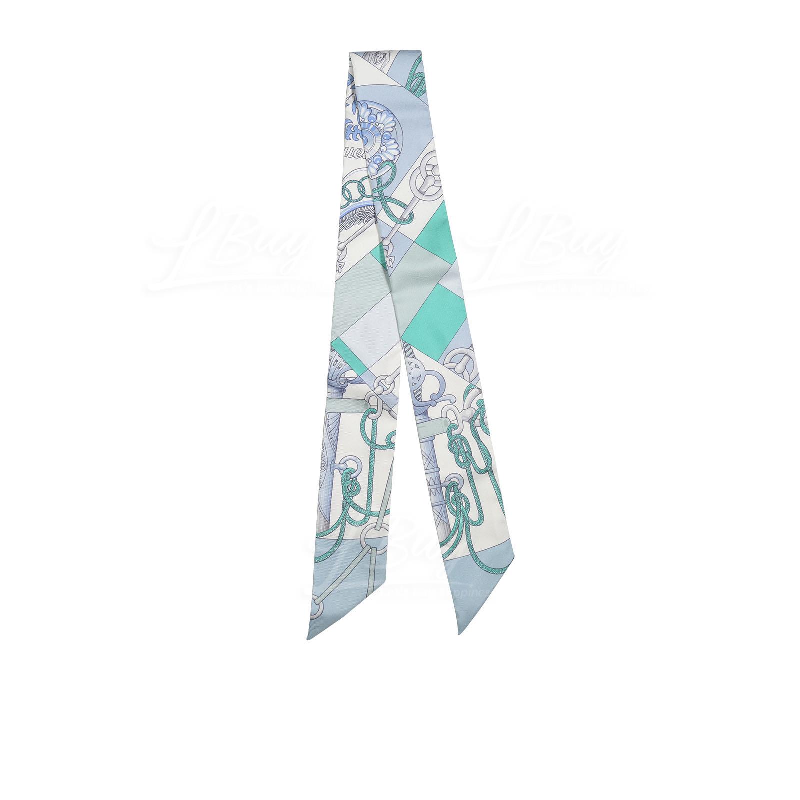 Hermes Cliquetis Twilly Ciel Blanc Menthol