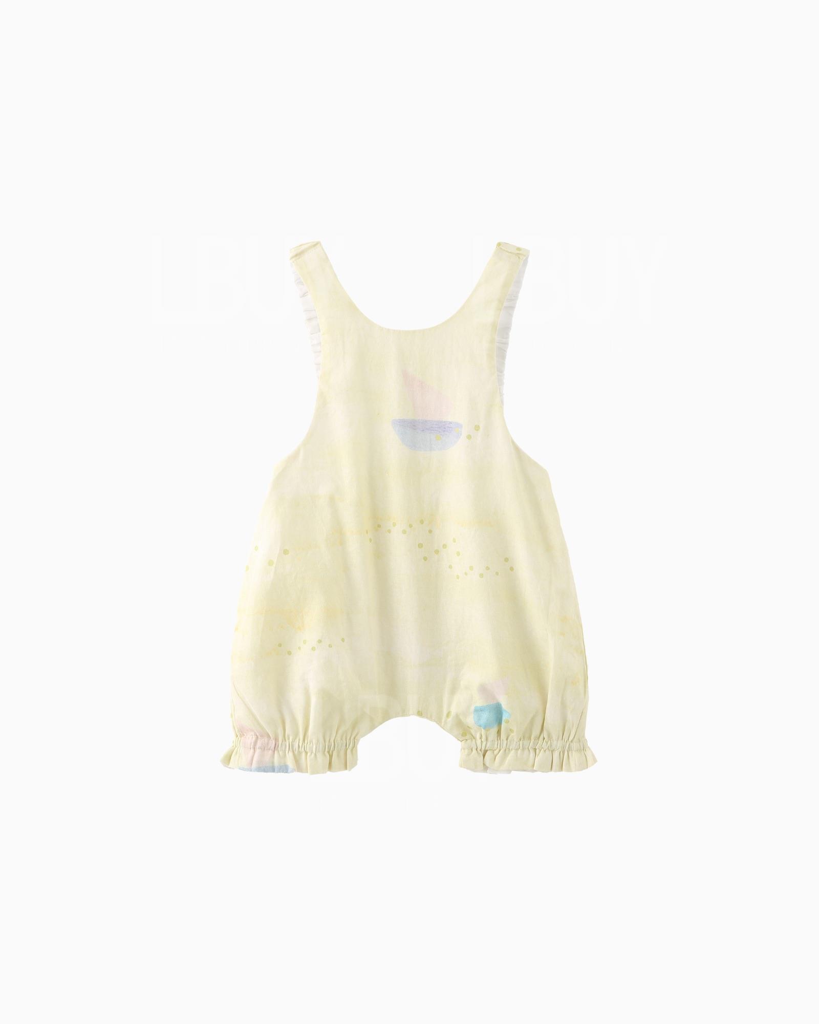 剪紙帆船嬰兒背帶褲