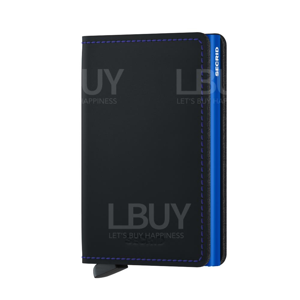 SECRID Slim wallet Matte Black & Blue