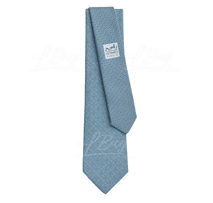 Hermes Tie 7 Gleman Twillbi tie 藍灰色 天空 亮藍色