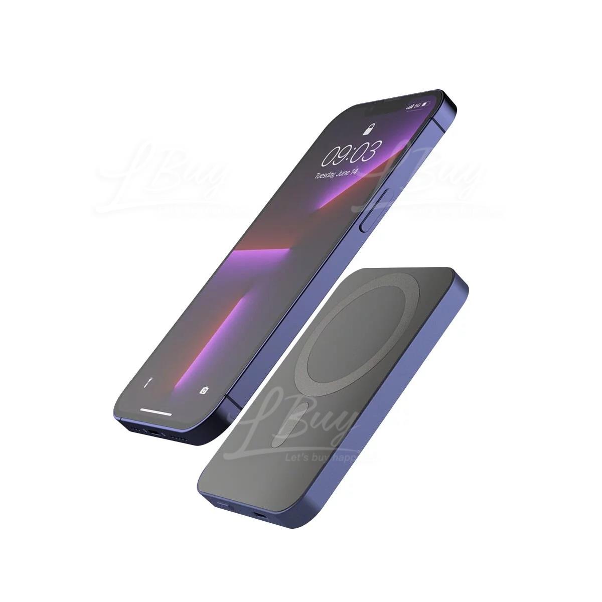 XPower M5A 5,000mAh 铝合金超薄PD 3.0磁吸无线快速充电器 紫色