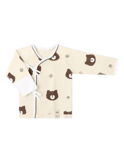 Newborn Wrap Top-Brown Bear (Winter)初生和尚袍-啤啤熊 (冬)