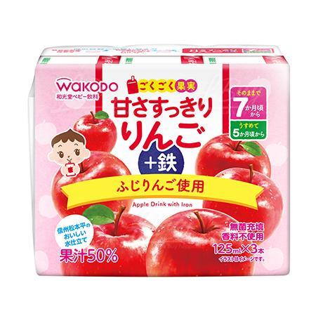WAKADO和光堂蘋果汁 125mlx3盒 (7個月)