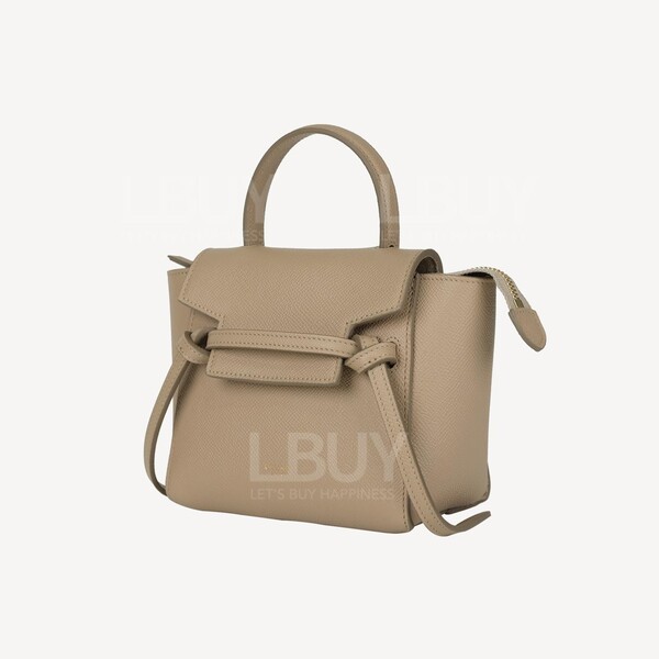 CELINE-Celine Pico Belt Bag in Grained Calfskin Light Taupe - Main Image