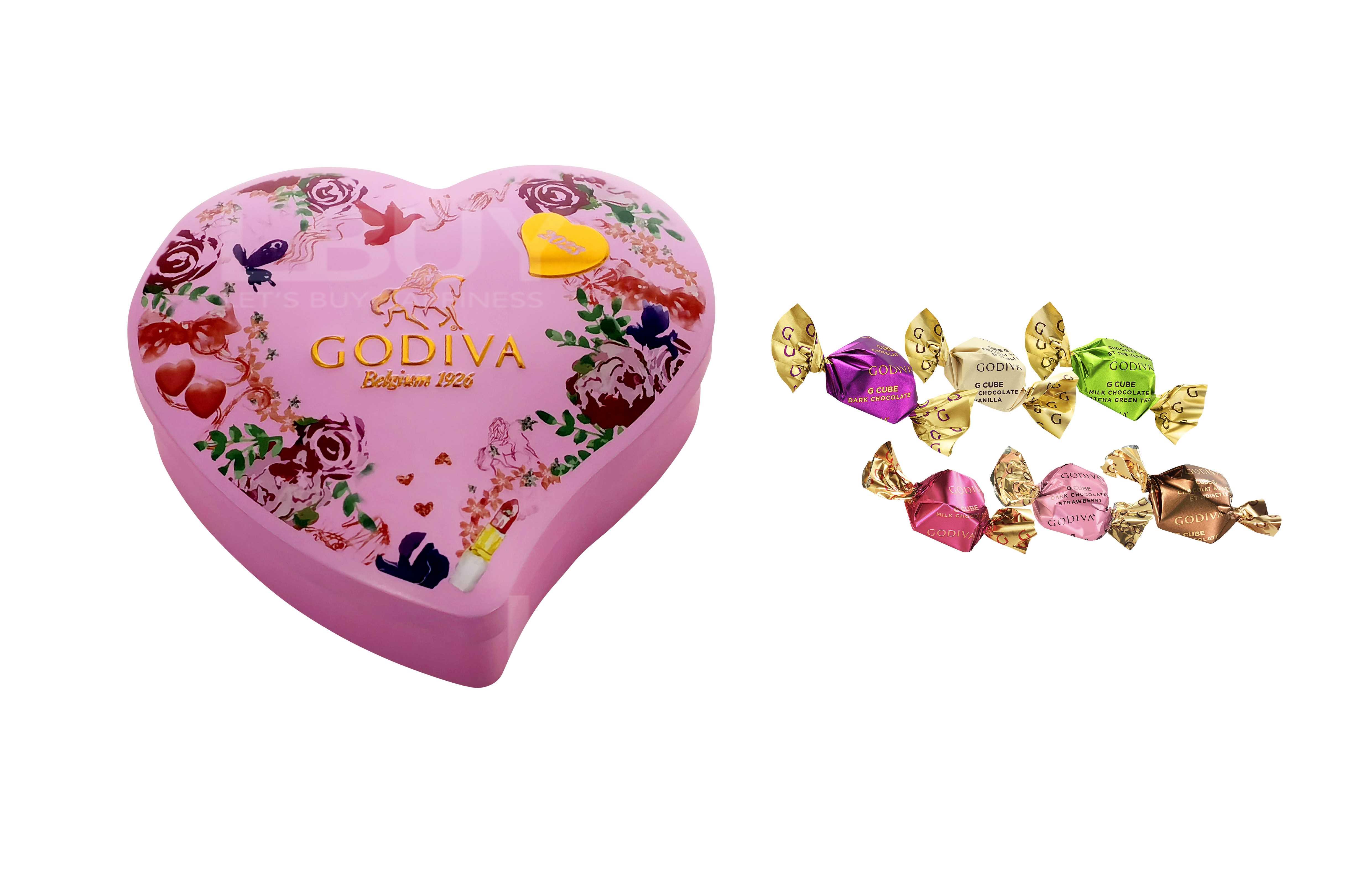 Love Message G Cube Chocolate Truffle Heart Tin Box 10pcs