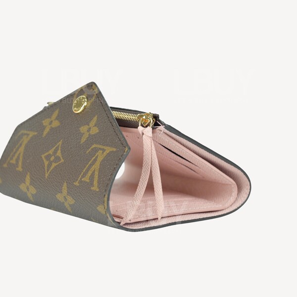 Louis Vuitton-LV Victorine Wallet Rose Ballerine with Gold Buckle