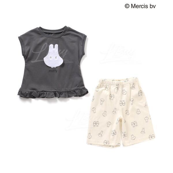 Miffy 短袖T恤 黑色 (尺寸：80-140cm）