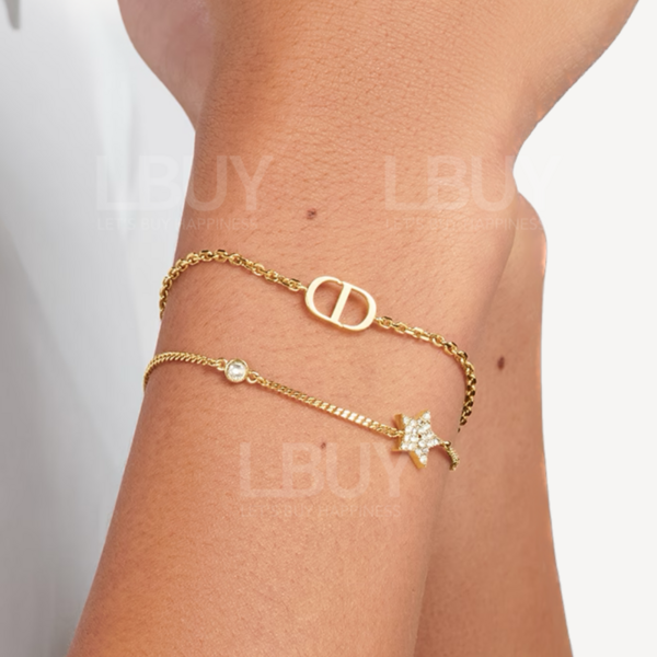 Dior Petit Cd Bracelet Dior-Dior Petit CD Double Bracelet Gold