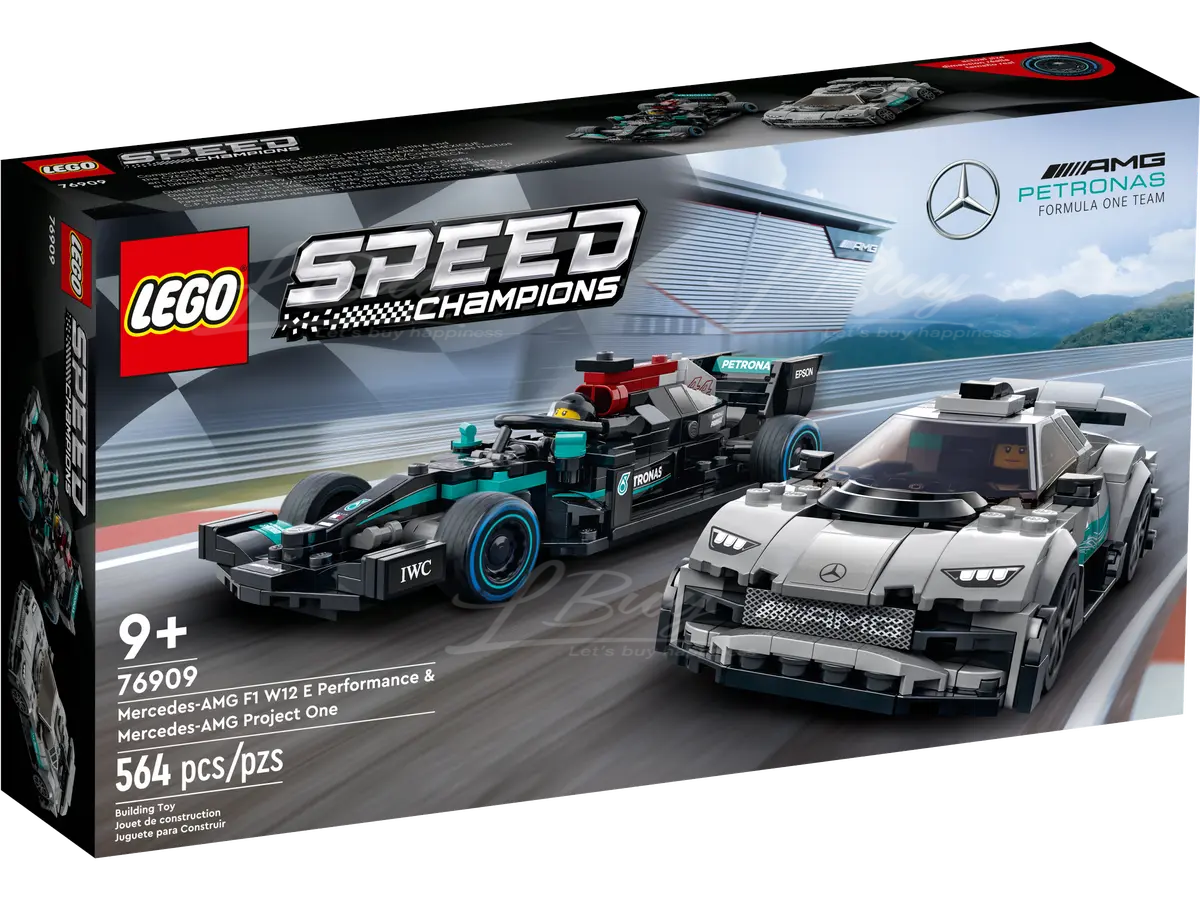 LEGO 76909 Speed Champions Mercedes-AMG F1 W12 E Performance & Project One 9+