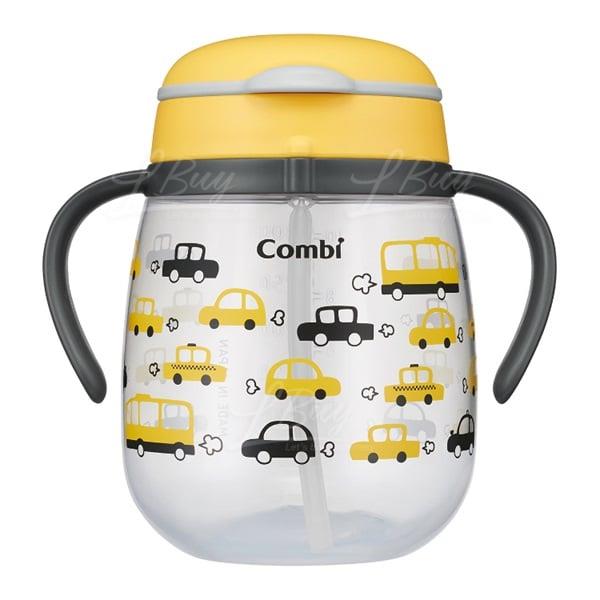 Combi LakuMug 6个月起 吸管饮管型水杯 340ml 汽车图桉