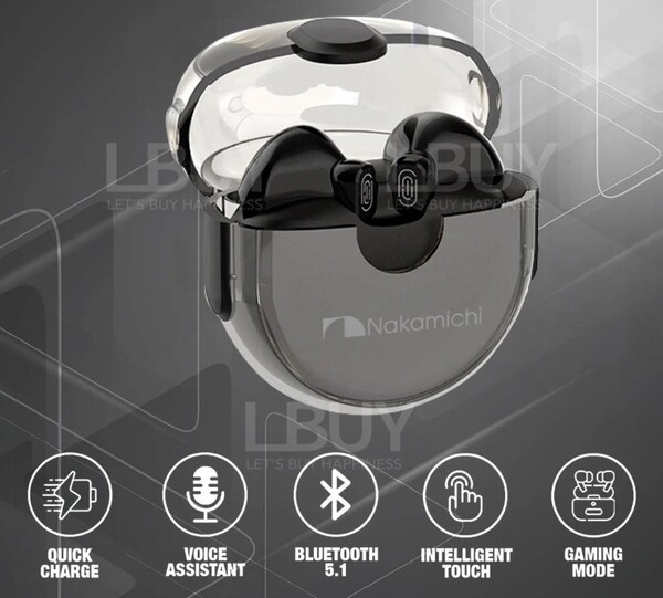 Nakamichi-Nakamichi TWS1XS Smart Touch Transparent True Wireless