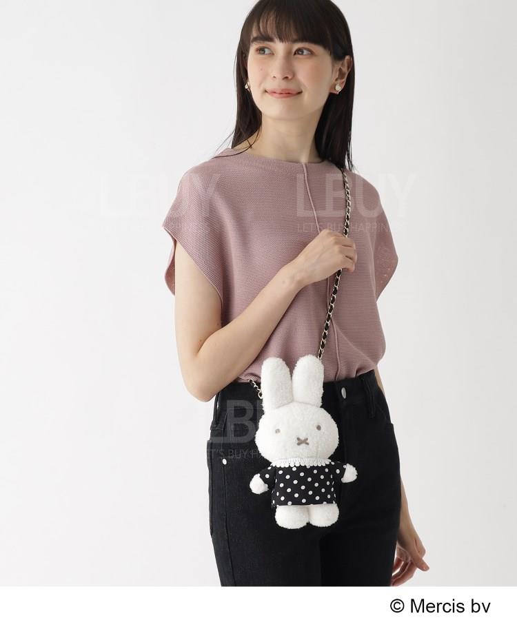 Miffy × OPAQUE CLIP 聯乘 Miffy 毛公仔皮鏈帶斜揹袋 黑色