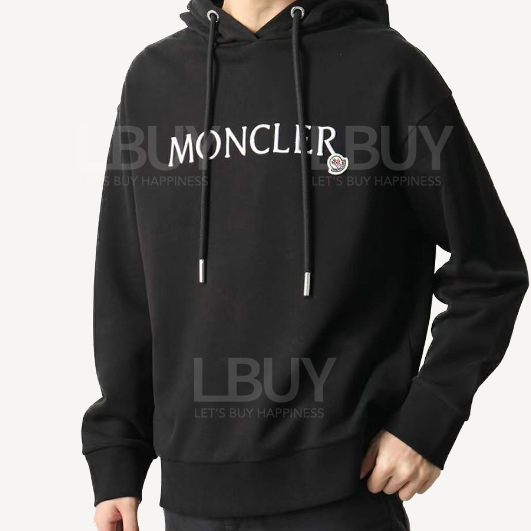 Moncler Logo 男裝黑色有帽衛衣