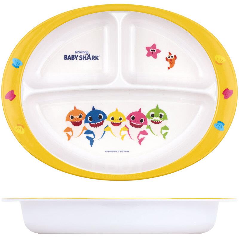 Baby Shark Skater 膠餐盤 3分隔