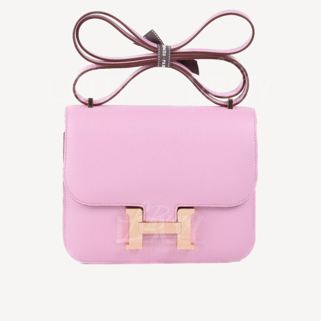 Hermes Mini Constance 19 X9 錦葵紫 玫瑰金扣