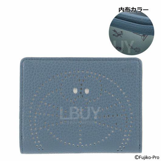 多啦A夢 X efffy 聯乘莫蘭迪色系藍灰色短銀包