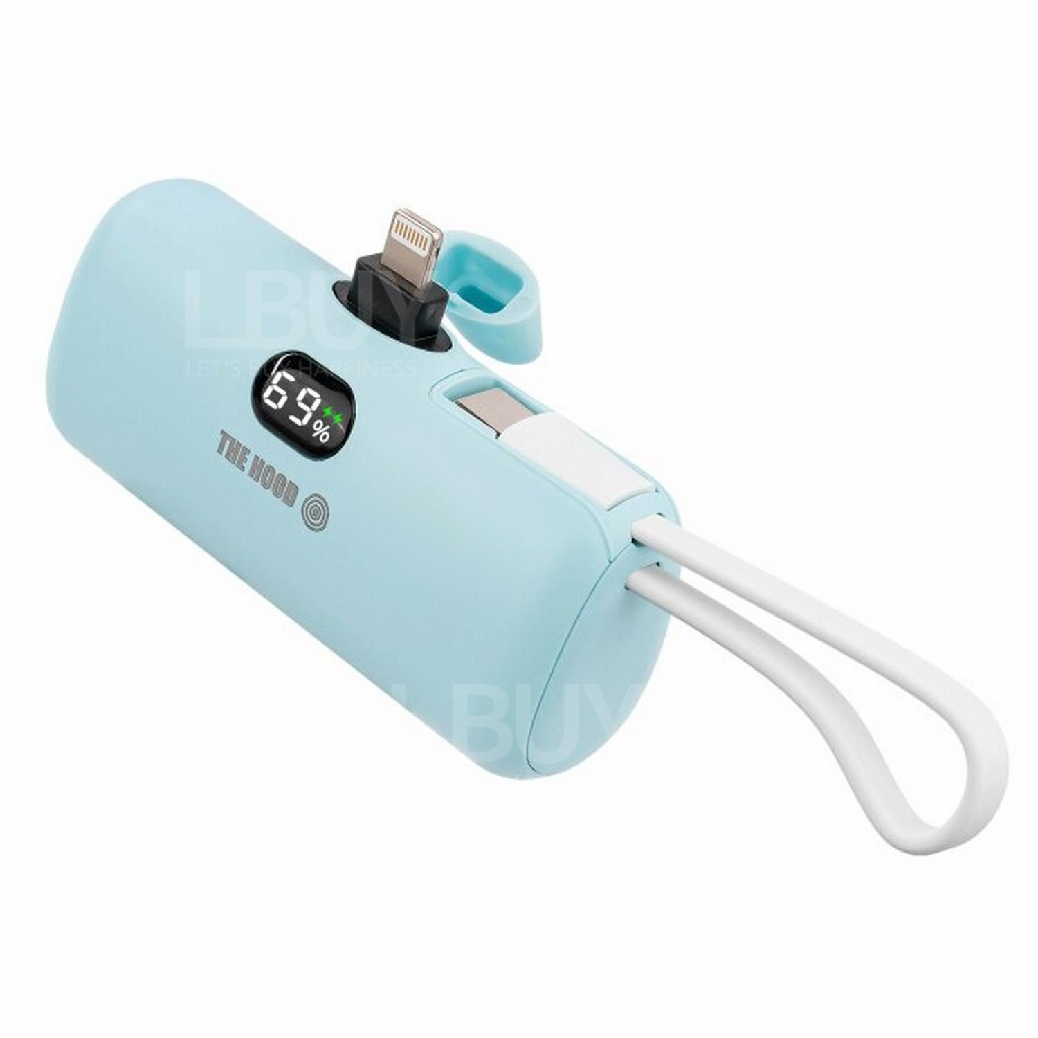 (Blue) Mini Portable Charger Lightning Power Bank 5000mAh