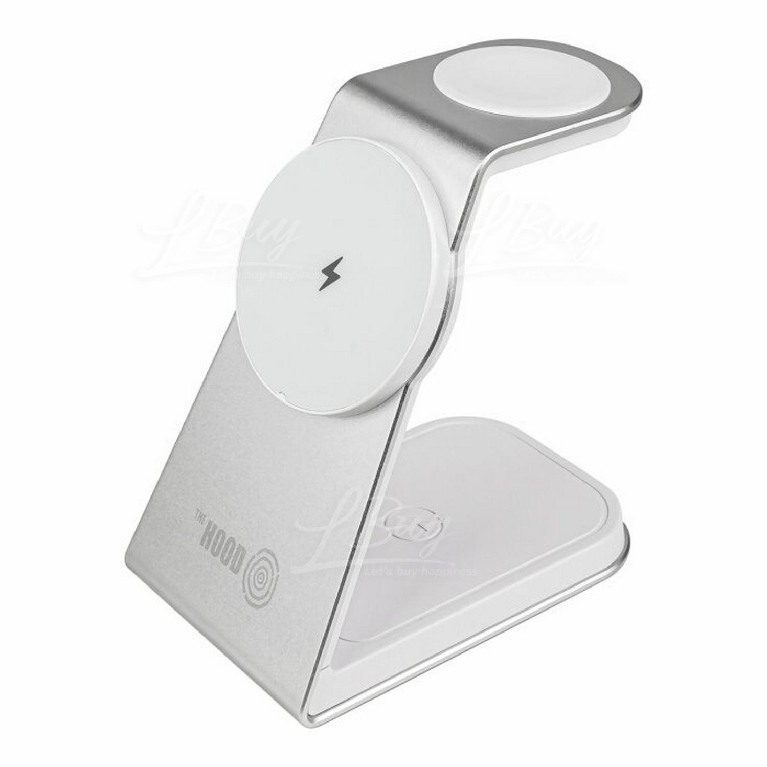 The Hood 3合1多功能磁吸無線快充充電座15W 磁吸無線充電器 白色