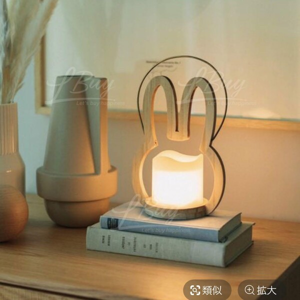 Miffy-Dick Bruna x Studio Clip x Miffy 手提桌上木燈籠電子蠟燭燈