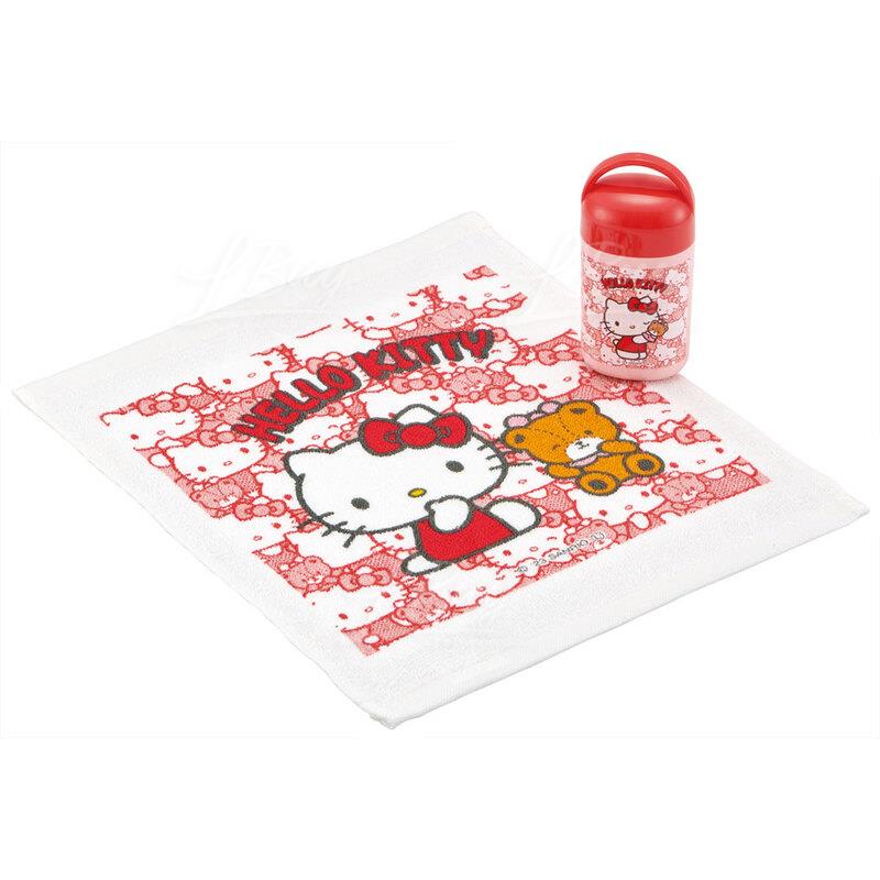 Hello Kitty Skater附抗菌盒毛巾组