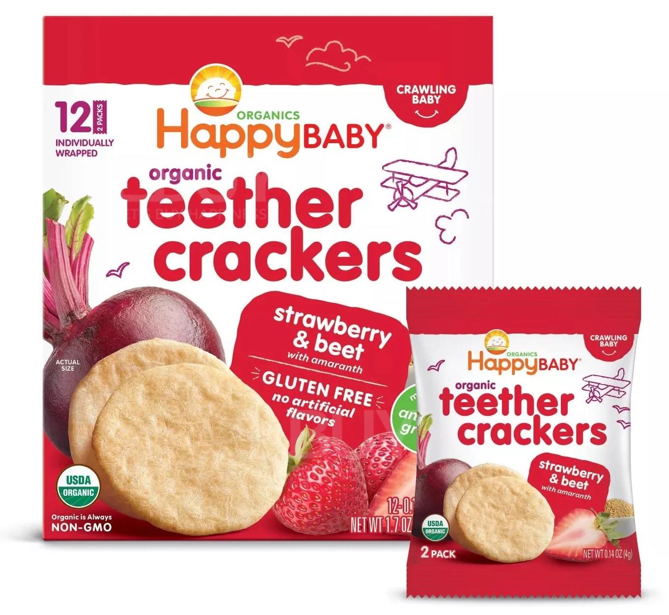 Strawberry & Beet with Amaranth Teether Crackers 48g