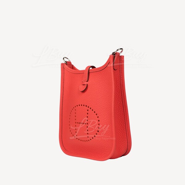 Hermès-Hermes Mini Evelyne 16 Amazone Bag Rose Texas phw