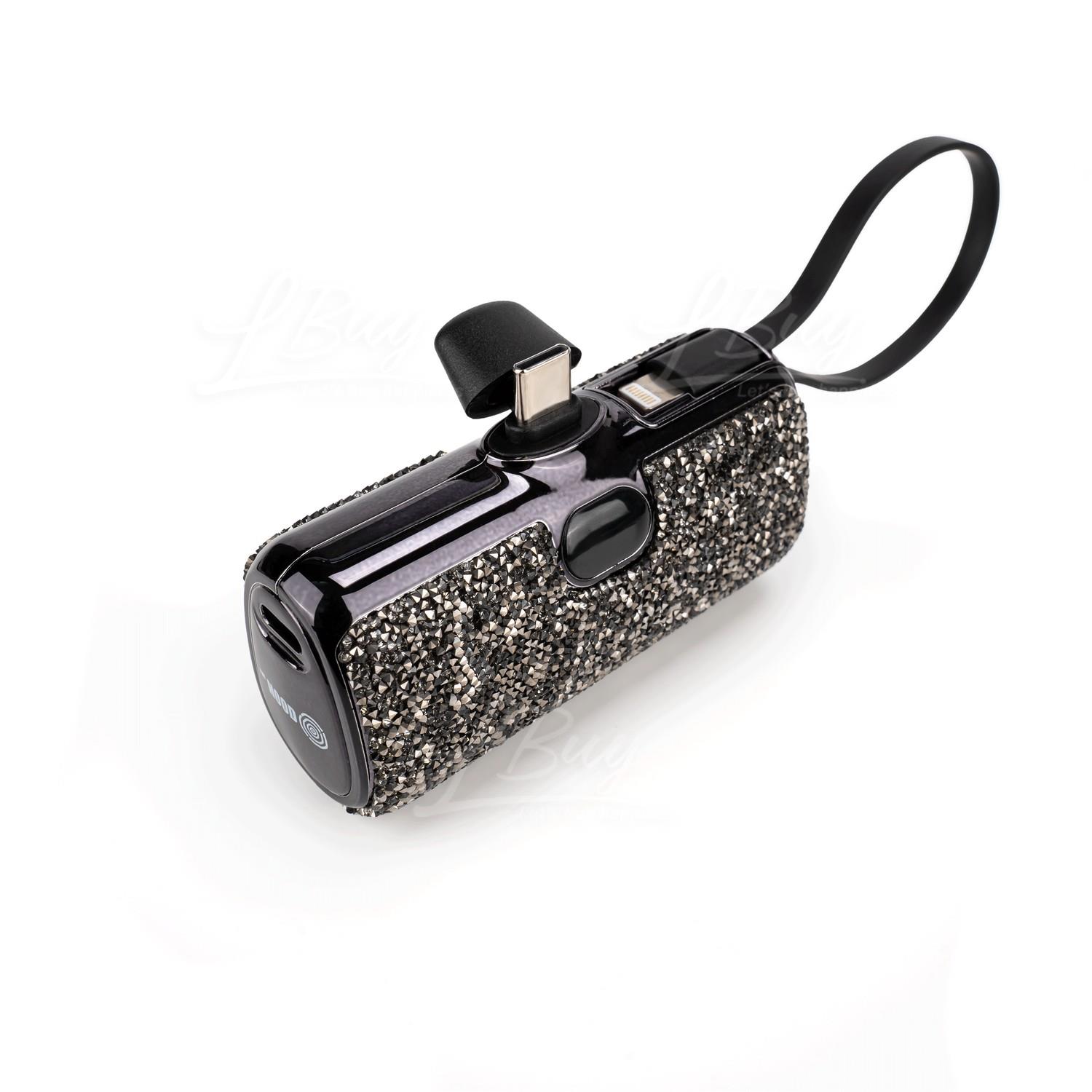 The Hood T3 (Diamond Edition) Type C Mini Portable Power Bank Bling Black