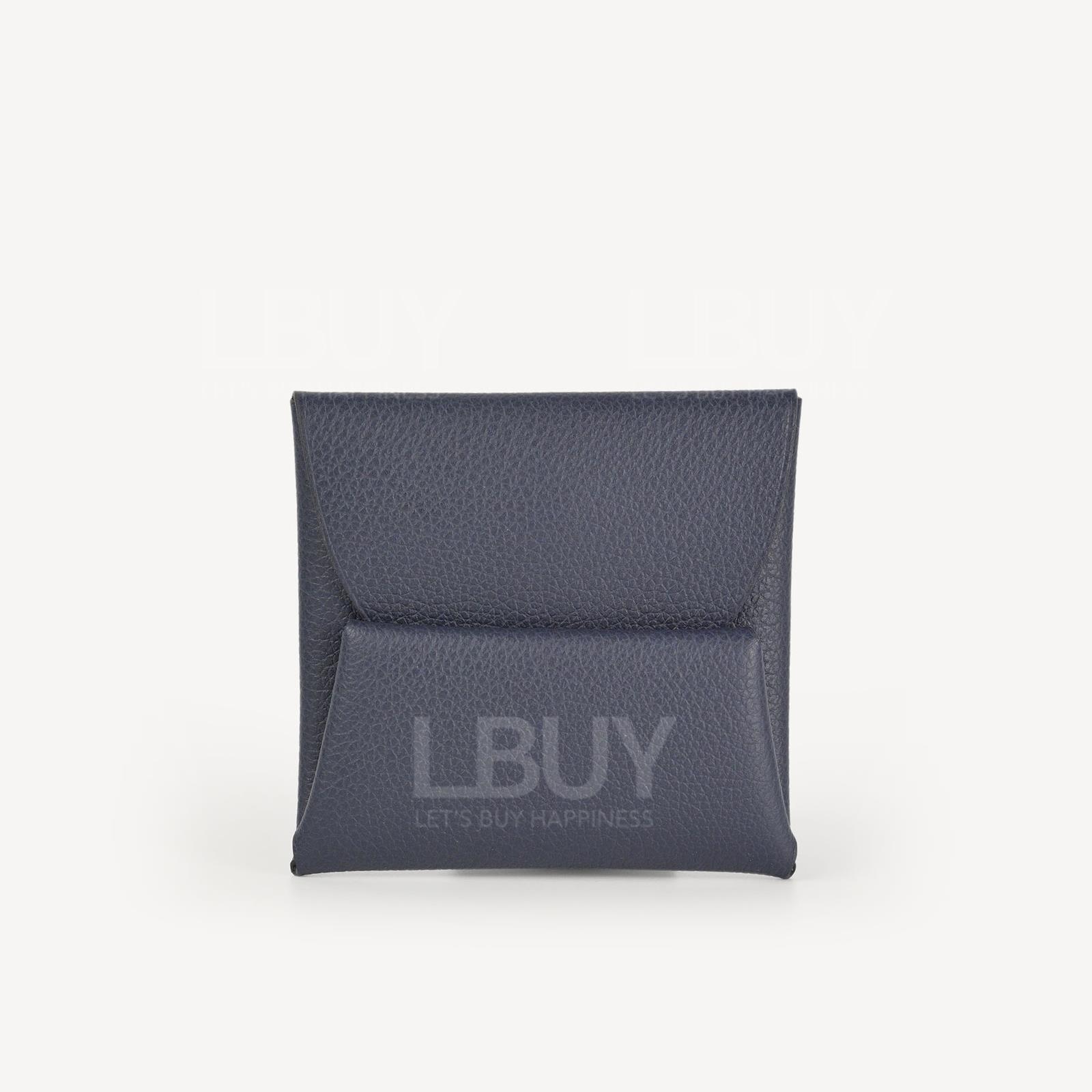 Hermes Bastia Change Purse Bleu Nuit