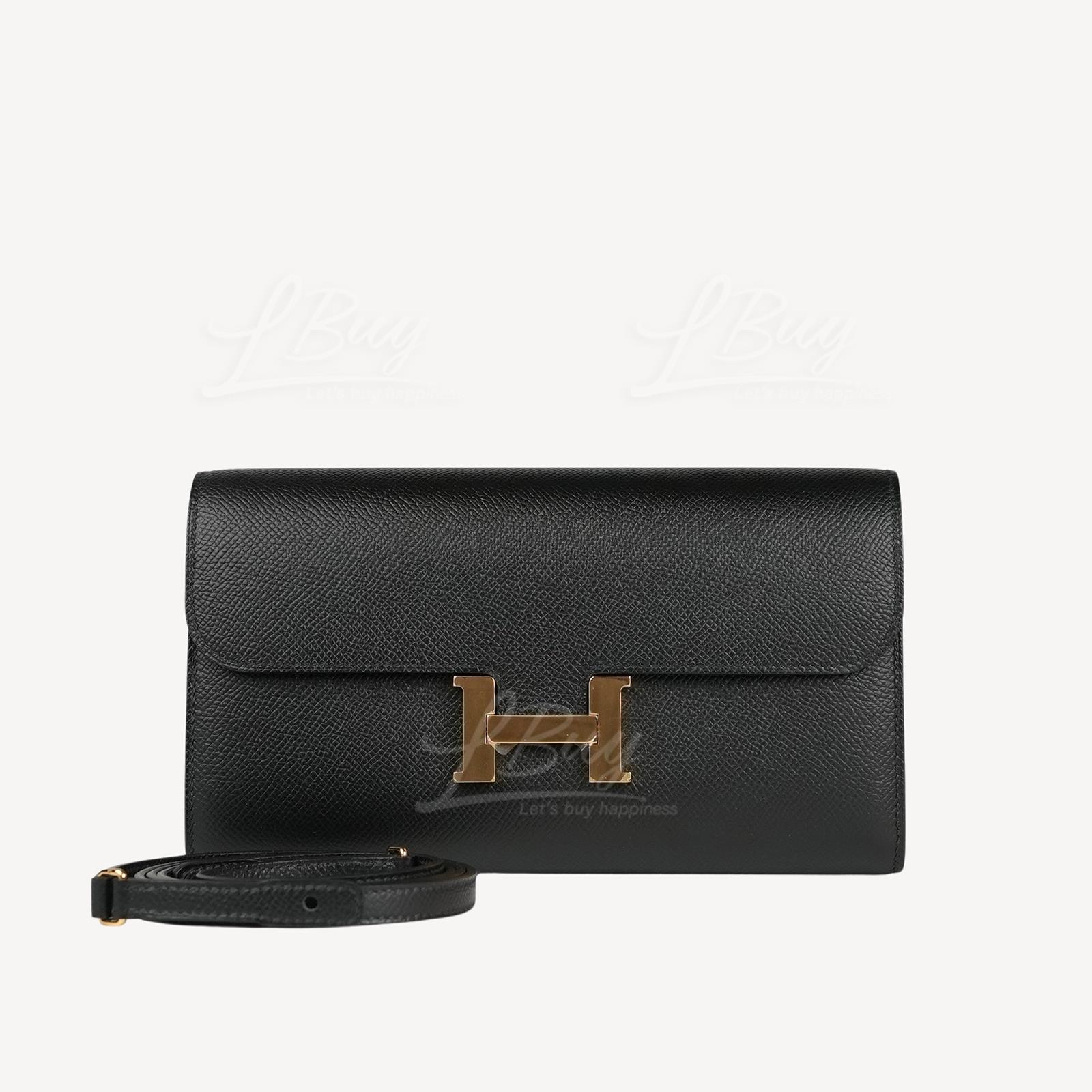 Hermes Constance Long To Go Black ghw