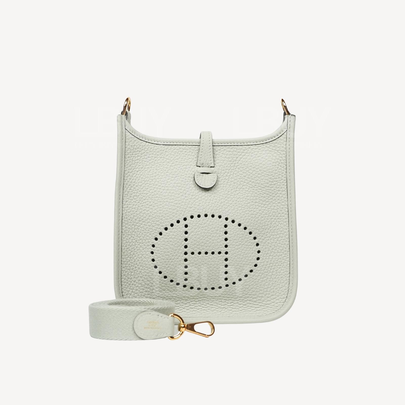 Hermes Mini Evelyne 16 Amazone Bag 0w 水晶灰 金扣