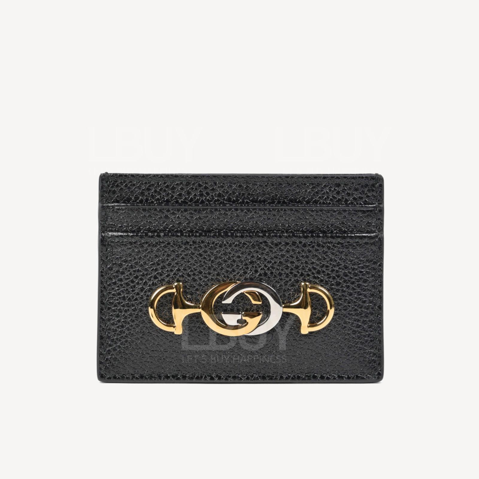 Gucci Interlocking G Black Leather Card Holder