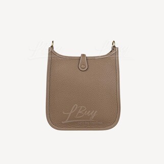 Hermes Mini Evelyne 16 Amazone Bag Etoupe Bleu Indigo ghw