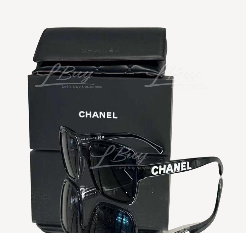 Chanel 經典白色logo字太陽眼鏡