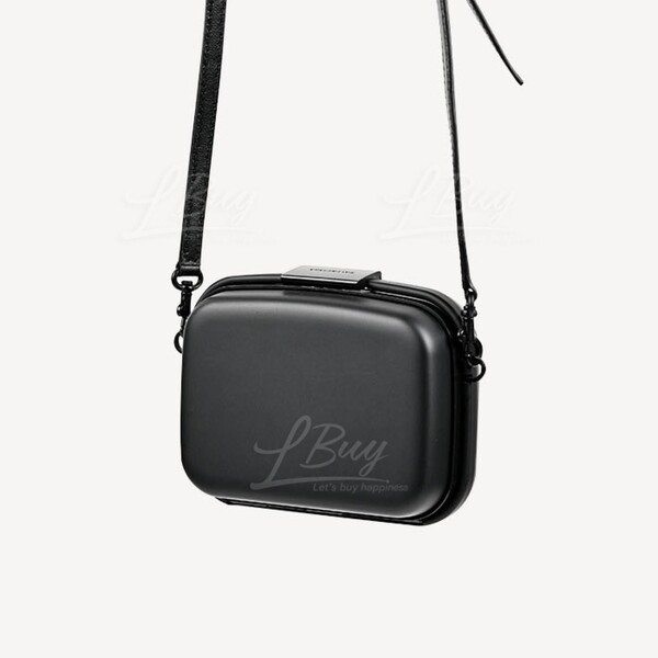 Balenciaga-Balenciaga Black Lunch Box Mini Case with Leather Strap