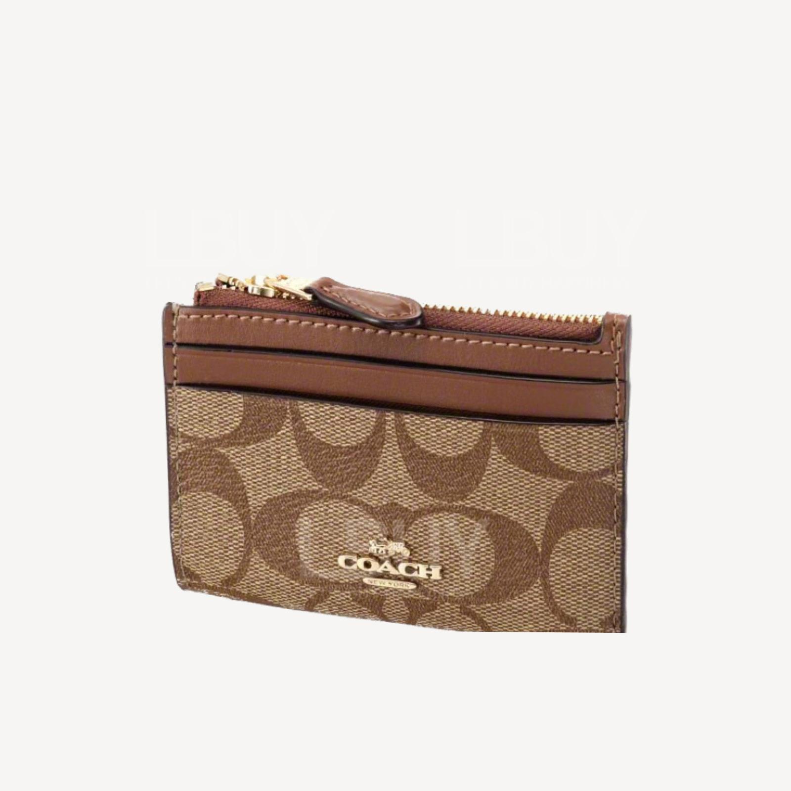 Coach mini Id case (F88208) 中啡色