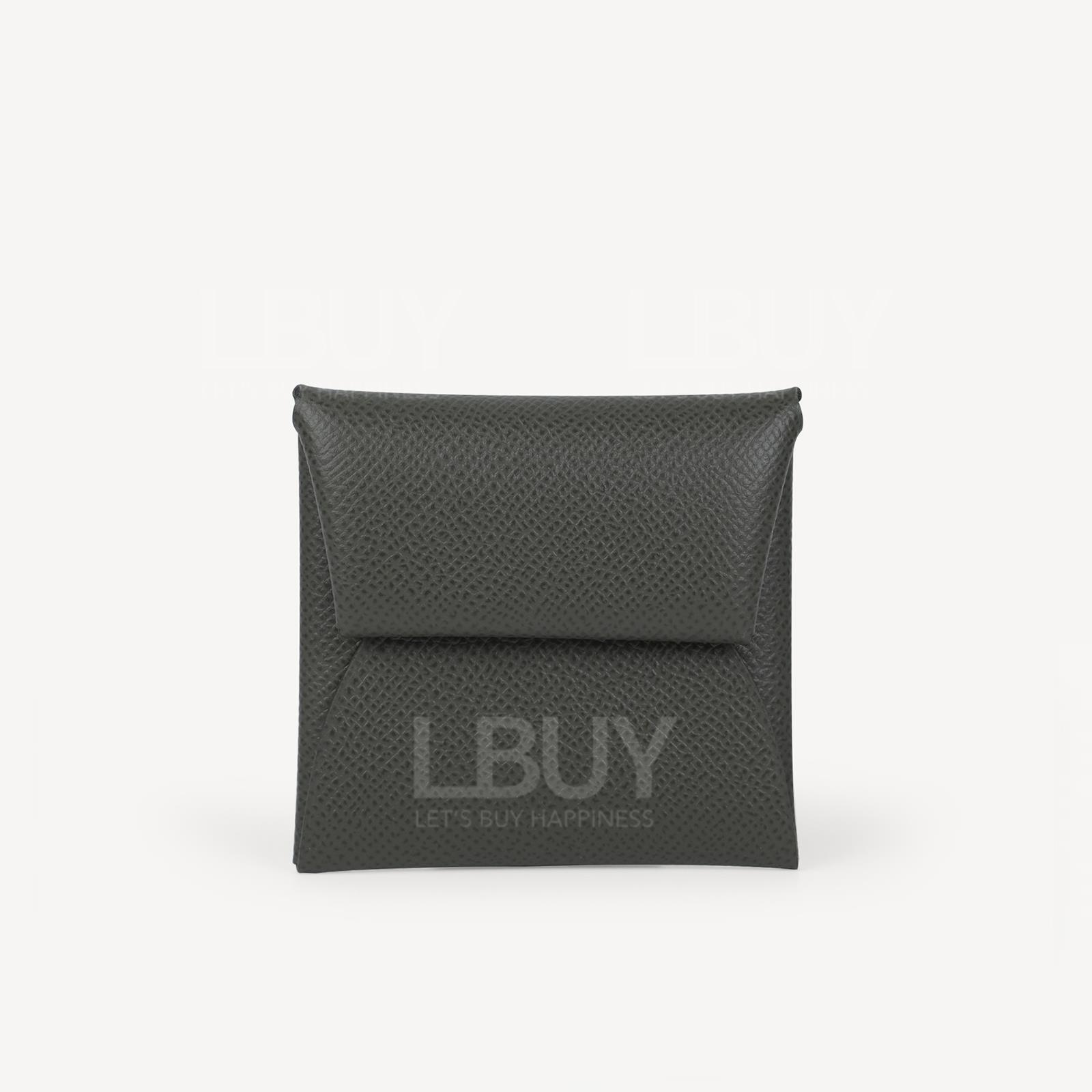 Hermes Bastia Change Purse vert de gris