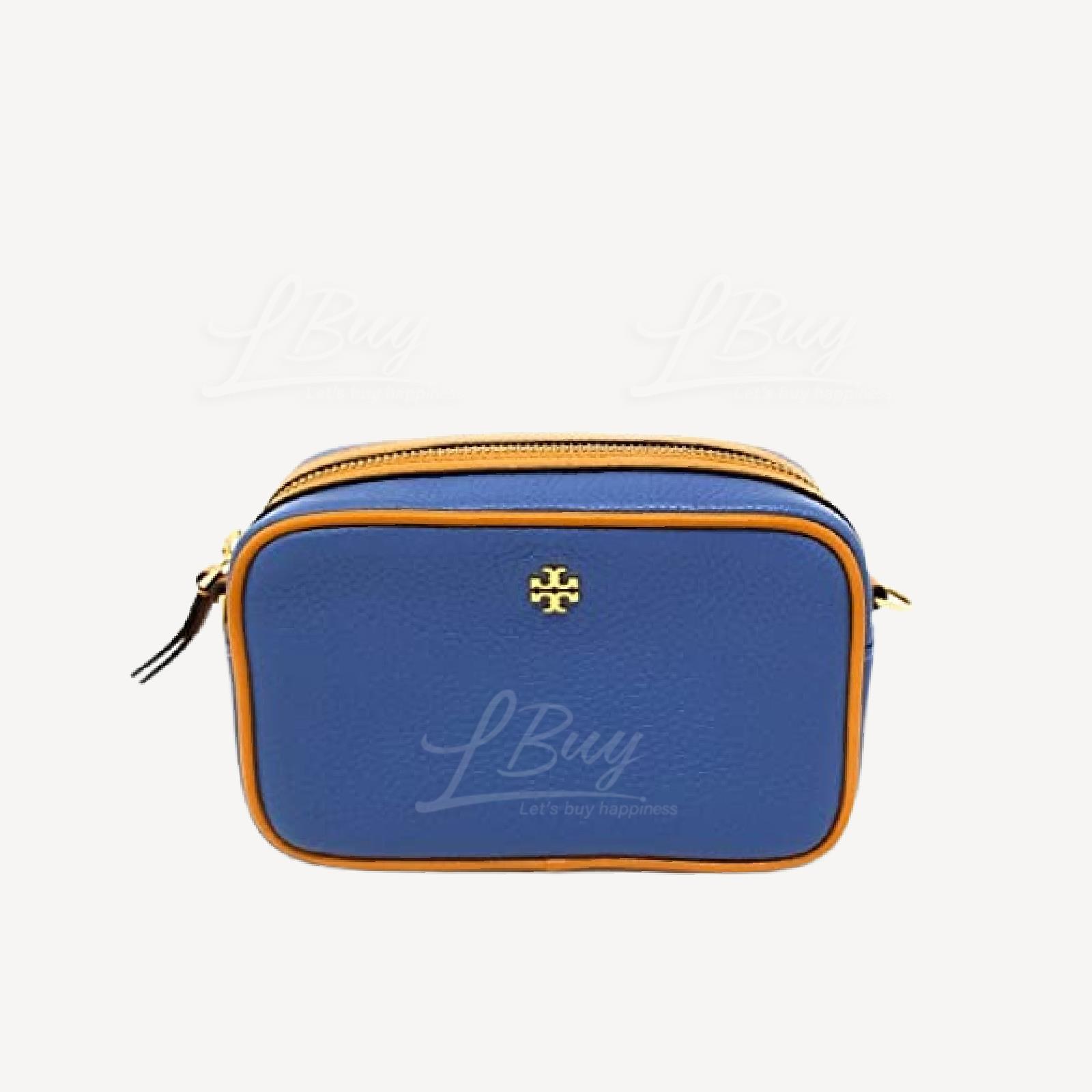 Tory Burch Blake 金色TT Logo藍色迷你相機包