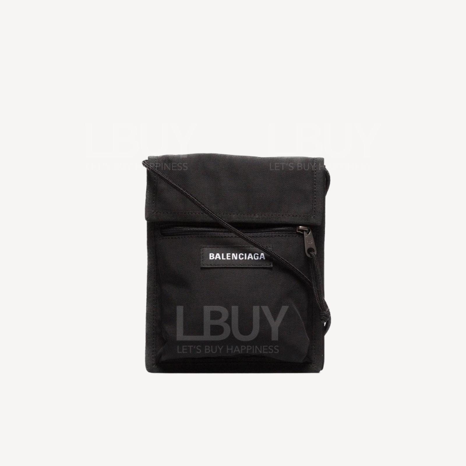 Balenciaga Nylon Crossbody Bag Black