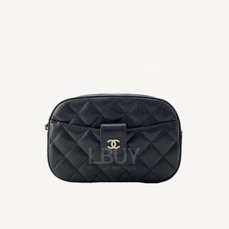 Chanel Camera Bag in Black Grained Calfskin Shoulder Bag AP3998