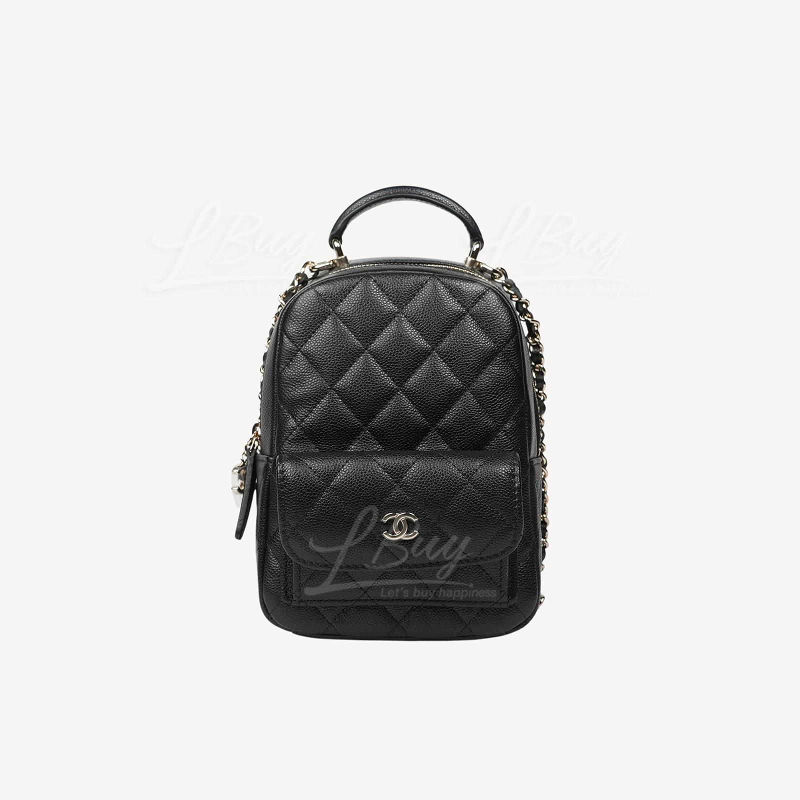 Chanel 粒纹小牛皮三用背囊背包书包 黑色 AP3753