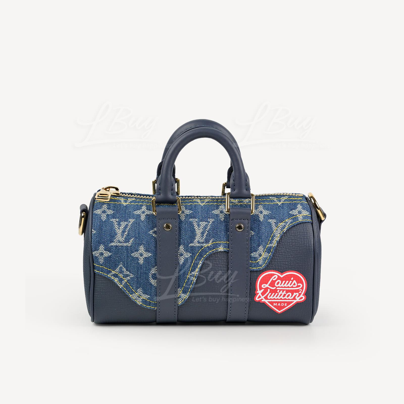 LV Nigo Keepall XS Bag Monogram Denim and Leather Handbag