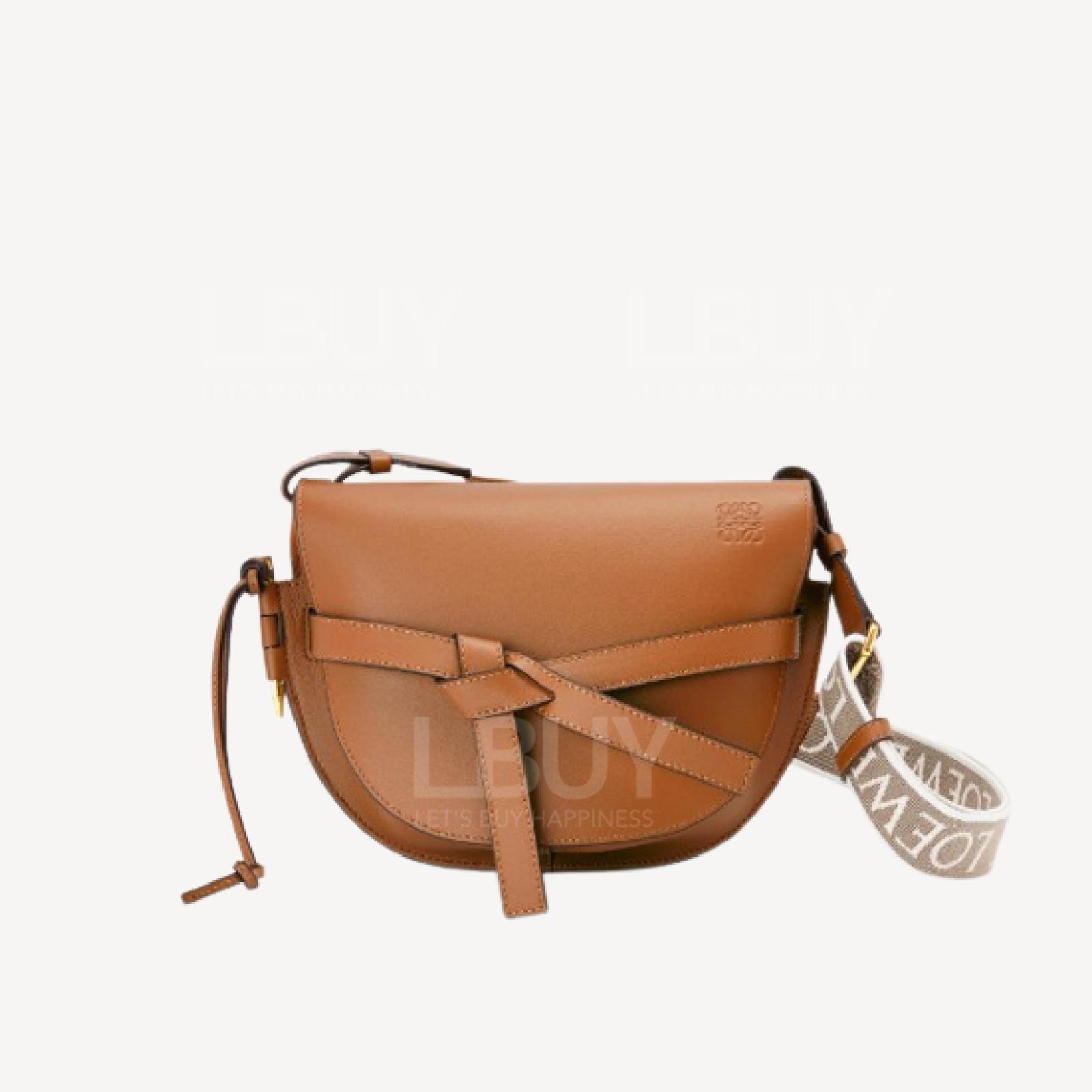 Loewe Small Gate Dual Bag in Soft Calfskin and Jacquard
